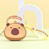 Monedero de silicona con llavero colgante, bolsa de almacenamiento de dibujos animados, bolsa para llaves, monedero, colgante para mochila escolar, billetera pequeña linda