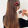 Pasador de Pelo Estilo Coreano con Perla Roja y Frijol Flockeo Pinza para Flequillo Cabello Suelto Pinza Lateral Suave Lindo Dulce Accesorios para el Cabello de Niña Tocado para Mujer Nuevo Estilo