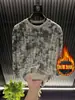 Sudadera de hombre con lentejuelas y manga larga, moderna, forrada de polar, desgastada, a la moda, superventas, cuello redondo, otoño-invierno, graffiti tie-dye, nuevo estilo de lujo ligero