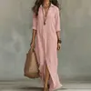Ropa Nueva de Verano 2026 para Mujer, Vestidos Europeos y Americanos Transfronterizos, Vestido Largo Francés de Color Sólido Elegante de Corte Ajustado