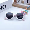 Gafas de Sol Polarizadas para Niños Estilo Nuevo con Lazo, Gafas de Sol de Silicona de Pequeña Princesa Lindas, Gafas para Fotos de Niñas, Adorables