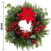 Exclusivo de Amazon, la corona de Navidad más vendida de TEMU es una planta verde artificial simulada con agujas de pino y decoraciones colgantes