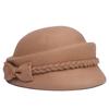 Sombrero de fieltro de lana pura para mujer, estilo coreano, para otoño e invierno, elegante, estilo británico, informal, combina con todo.
