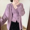 Dulce y elegante, puro y seductor, elegante conjunto de dos piezas de punto para mujer, nuevo conjunto de punto elegante otoño e invierno 2026 para mujer