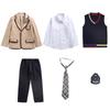 Ropa de Jardín de Infancia Ropa de Primavera y Otoño Traje Estilo Academia Británica Ropa para Clase de Recitación de Actuación Traje Uniforme de Escuela Primaria Coreana