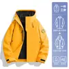 Cáqui Montanhas Distantes Azul Armadura de Rei Corta-vento Feminino 3 em 1 Exterior À Prova de Vento Impermeável Roupas de Montanhismo Jaqueta Jaqueta Masculina