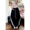 Pantalones Casuales Vintage de Tres Rayas para Mujer Primavera/Verano 2026 Delgados Talla Grande Corte Holgado Pantalones Deportivos de Chándal Pantalones de Pierna Ancha Largos hasta el Piso