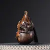 Adorno de Madera Tallado a Mano Auténtico de Calabaza Dragón de Madera de Águila, Talla de Madera Maciza, Accesorio para Colgar en el Coche, Juguete Portátil, Decoración Artesanal