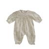 Mameluco para Bebé Primavera y Otoño 2025 Estilo Pastoral Estampado Floral Pequeño Mameluco de Manga Larga para Bebé Niña de Un Año Ropa para Gatear