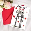 Conjunto de Cartão de Dia dos Namorados com Envelope de Caveira Grande Novo Estilo Gótico Cartão de Presente para Confissão Romântica
