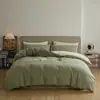 Juego de ropa de cama de cuatro piezas de algodón cepillado, simple y de alta gama, juego de tres piezas de algodón puro modelo 2026 para primavera, otoño e invierno