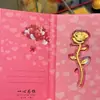 Flor de Rosa de Oro Puro 999 Día de San Valentín Aleación Regalo Lámina de Oro para Colección de Amantes Regalo Exquisito Transmisión en Vivo Lámina de Oro