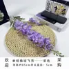 Flor Artificial Grande de Delfínio de 2 Ramos, Jacinto Azul para Decoração de Casamento, Flor Artificial Atacado