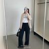 Pantalones Casuales Versátiles Slim de Estilo Coreano Nuevo Otoño e Invierno 2025 para Mujer Pantalones de Pierna Ancha Estilo Holgado Perezoso Pantalones Rectos para Mujer