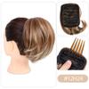 Postizo de Cola de Caballo tipo Europeo y Americano Transfronterizo, Nuevo Modelo de Comercio Exterior para Mujeres, Moño de Cabello Corto con Cordón de Fibra Sintética