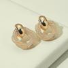 Pendientes de moda para mujer con diseño geométrico francés de rombos rotos, estilo socialité, joyería para orejas de estilo 'light cooked' para influencers, venta al por mayor