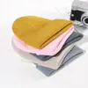 Gorro Fluorescente de Doble Capa de Color Sólido con Logo Bordado Personalizado, Gorro de Lana Tejido Grueso Térmico de Invierno