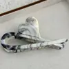 Pinza para el pelo de corazón cruzado con patrón de tinta vintage, estilo nuevo, pinza de tiburón para mujer, pasador versátil personalizado para la parte trasera de la cabeza, accesorio para el pelo