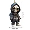 Nuevo colgante de calavera transfronterizo para coche, decoración creativa para Halloween, colgante plano de acrílico.
