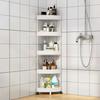 Estante de Almacenamiento para Inodoro Piso Estante de Esquina para Baño Esquina de Inodoro para Baño Multicapa Sin Perforaciones Estante de Almacenamiento para Baño