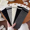 Calcetines de Otoño e Invierno para Mujer, Sin Costuras, Principios de Otoño, Estilo Coreano, Calcetines de Media Pantorrilla, Estilo Ins, Volantes Pequeños, Versátiles, Algodón, Calcetines Caídos para Mujer