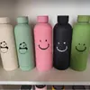 Botella de Agua Deportiva Americana de Doble Capa con Boca Pequeña Transfronteriza Taza Térmica Portátil de Acero Inoxidable Mate Taza de Agua para Exteriores Tetera Moderna y Genial