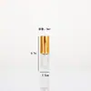 Botella de Perfume de Vidrio Transparente 10ml Botella Vacía Botella de Spray Portátil Botella de Muestra Cosméticos Esencia Humedad Botella Vacía Recargable