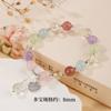 Pulsera de Amor de Cristal Multigema Natural Aguamarina Cristal Fresa Nicho de Lujo Ligero Sencilla Pulsera para Mujer