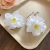 Presilha de Cabelo Flor de Tecido Acrílico de Verão, Estilo Doce, Mini Presilha Lateral Simples, Acessório de Cabelo de Nicho de Alta Qualidade para Atacado