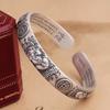 Pulsera Pixiu Vintage de Moda para Atraer Riqueza, Pulsera de Monedas de Cobre con el Mantra de Seis Sílabas del Sutra del Corazón, Pulsera de la Fortuna Personalizada con Estilo Nacional