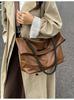Bolso Retro Transfronterizo para Mujer, Gran Capacidad, Nuevo Bolso Cruzado Versátil Otoño e Invierno 2026, Bolso de Hombro Casual para Viajes