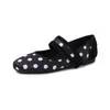 Nuevos Zapatos Planos Versátiles de Punta Cuadrada Estilo Ballet Lunares Casuales Coreanos Zapatos Planos Mary Jane Primavera/Verano 2026