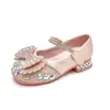 Zapatos para Niña Zapatos de Princesa 2026 Primavera y Otoño Nuevos Zapatos de Cuero para Niños Otoño Bebé Cristal Brillante Pedrería Zapatos Individuales