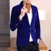 Terno de Primavera e Outono masculino slim fit casual de veludo cotelê anfitrião pequeno terno veludo dourado trendy boate jaqueta para jovens e meia-idade