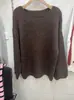 Suéter Pulôver Feminino para Outono e Inverno, Estilo Preguiçoso com Decote Diagonal, Ombro a Ombro, Mangas Longas, Caimento Solto, Top de Malha Macia para Mulheres