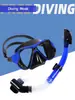 Equipamento Completo de Máscara de Mergulho para Adultos Snorkel Duplo Tesouro Impermeável Snorkel Totalmente Seco Semi-Seco Máscara para Miopia Óculos de Natação