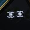 Nuevos pendientes de perlas de circonita doble C, de gran marca, de alta gama, ligeros, de lujo, exquisitos y pequeños, de Chanel, elegantes, al por mayor.