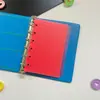 Núcleo de repuesto de hoja suelta Rojo Transparente, Divisor de almacenamiento de datos para cuaderno de hojas sueltas de 6 páginas, Núcleo de repuesto de hoja suelta A7.