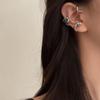 Clip para Oreja de Serpiente Gema Verde Diseño Nicho para Mujer Lujo Ligero de Alta Gama Sin Agujeros en la Oreja Hebilla para Oreja Aretes de Celebridad de Internet para Chicas Hot para Mujer