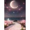 Pintura de diamante con paisaje de luna nueva, bordado de diamantes completo, bricolaje, para sala de estar, dormitorio, pintura decorativa transfronteriza para que los fabricantes la aprueben