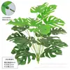 Venta al por mayor de fábrica flor artificial de alta calidad 15 horquillas hoja de caparazón de tortuga planta de simulación creativa pared de plantas en maceta ingeniería decorativa hojas verdes