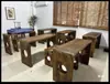 Artesanía Clásica de Ensamblaje de Caja y Espiga Mesas y Taburetes para Guqin, Mesas y Taburetes Integrados para Guqin, Mesas para Estudios Chinos, Mesas para Caligrafía, Mesas de Té