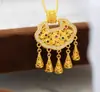 Colar com Pingente Ramo de Flor Antiga Estilo Igual da Loja de Ouro para Mulheres, Corrente de Clavícula da Moda Nicho de Luxo Leve com um Toque de Alto Padrão