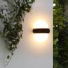Lámpara de pared impermeable lámpara de pared led dormitorio sala de estar pasillo lámpara de pared platillo volador semicircular cónico acrílico lámpara de pared exterior
