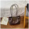 Bolsa de Gran Capacidad para Viajes Diarios Mujer 2025 Nuevo Otoño/Invierno Estampado de Leopardo Estudiante Universitario Bolso de Mano Tote Bolso Cruzado Hombro Único