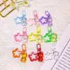 Llavero de oso estrella de cinco puntas ins, colgante de oreja colorido de estrella acrílica, decoración de bolso, accesorios de cuentas al por mayor