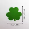 Nuevo Posavasos Día de San Patricio Irlanda. Mantel de Trébol del Día de San Patricio Fieltro Trébol de la Suerte Decoración de Mesa