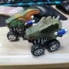 Coche de Dinosaurio con Resorte Pintado a Mano Simulación Todoterreno Mini Dinosaurio Modelo Cognitivo de Ciencia y Educación Modelo de Coche de Juguete de Dinosaurio