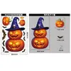 Calcomanías de Calabaza de Halloween Decoración de Arreglo para Fiesta Navideña Calcomanías Electrostáticas de Linterna de Calabaza de Caramelo Gato Negro Fantasma Calcomanías para Ventana
