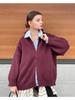 Suéter holgado con cuello polo y media cremallera para mujer, moda de invierno 2024, color liso, para mujer